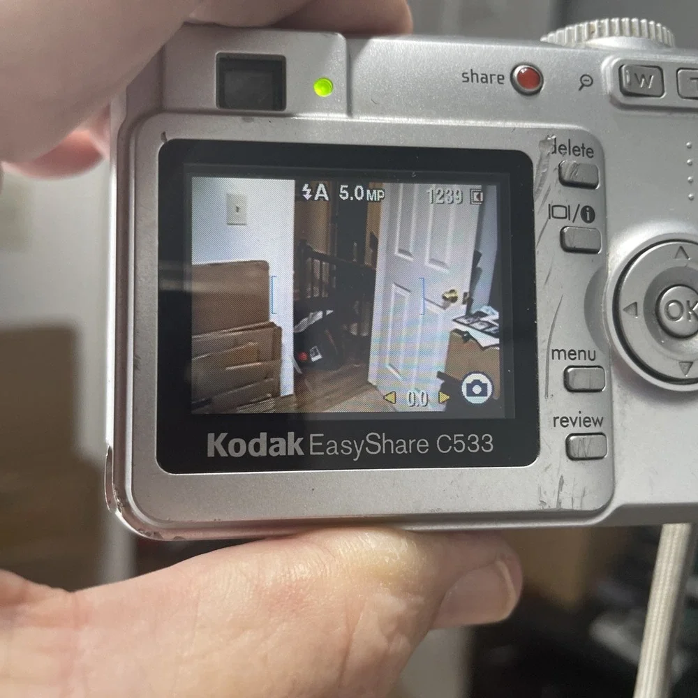 Kodak EasyShare C533 5.0MP Digital Camera 3X Zoom+Battery+SD Card-TESTED